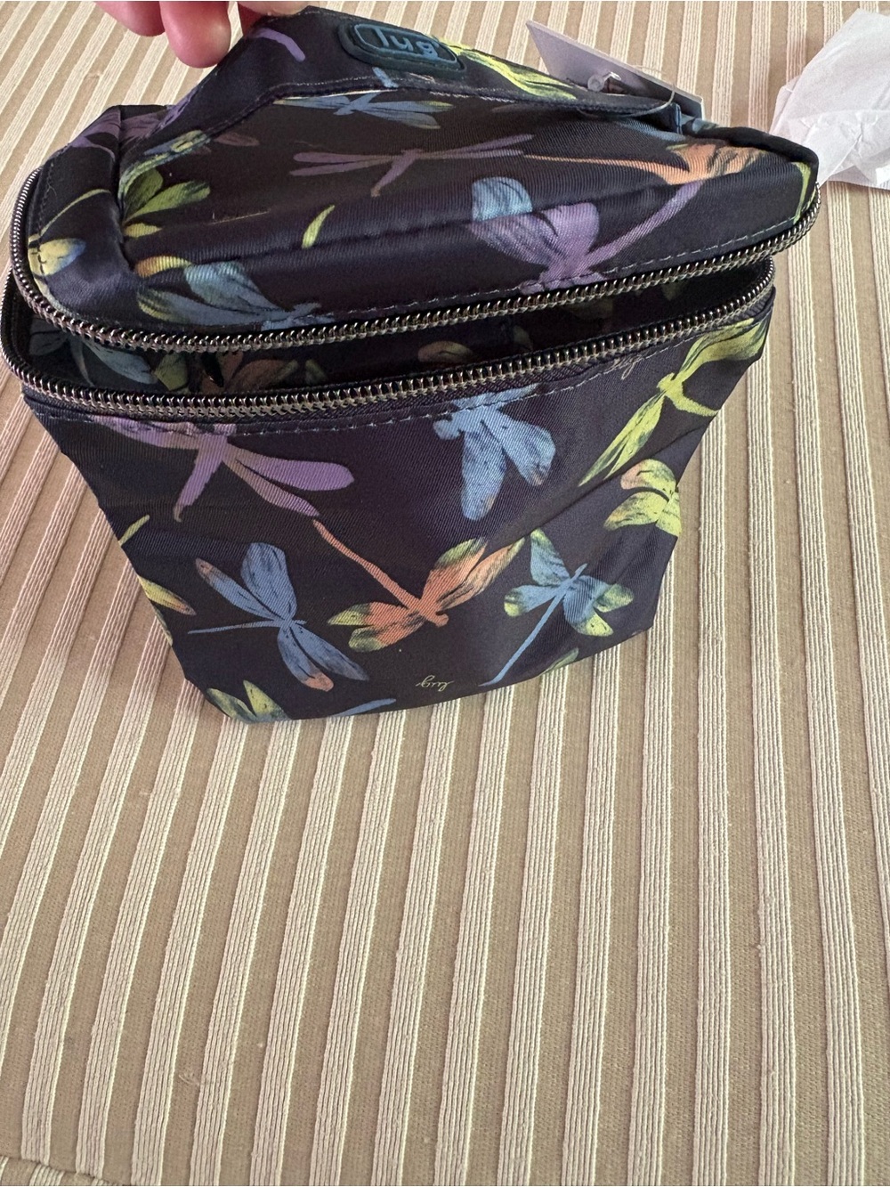 Lug Boxtop Organizer Pouch Dragonfly Print NWT